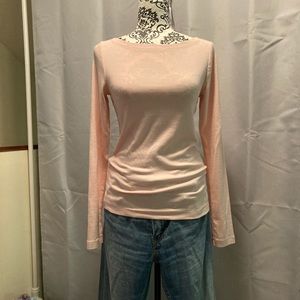 GAP Modern Boatneck T-Shirt Long Sleeve (S) Ballet Pink